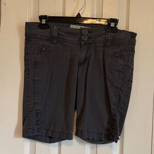 Elegant Charcoal Women's Bermuda Shorts
